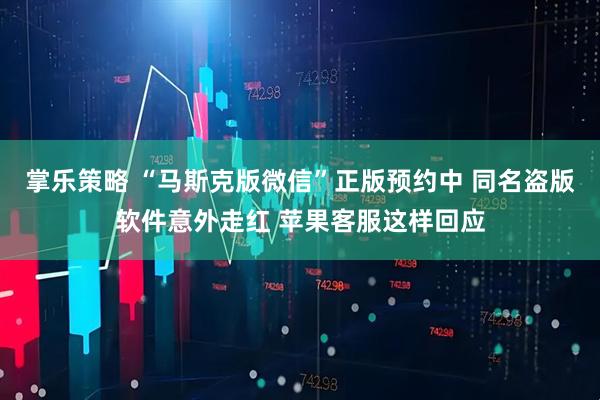 掌乐策略 “马斯克版微信”正版预约中 同名盗版软件意外走红 苹果客服这样回应